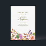 Reserve A Data Casamento de Flores de Aquarela Coloridas Minimali<br><div class="desc">Casamento de Flores de Aquarela Coloridas Minimalistas Salve a Data</div>