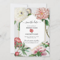 Casamento de Flores de Peônias Brancas Rosa Aquare