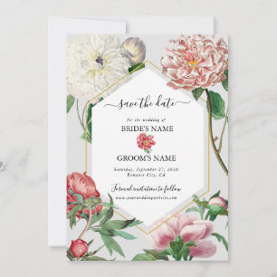 Reserve A Data Casamento de Flores de Peônias Brancas Rosa Aquare