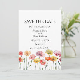 Reserve A Data Casamento de Flores Selvagens Poppy