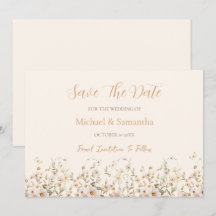 Casamento de Flores Silvestres Marfim e Bege Rosad