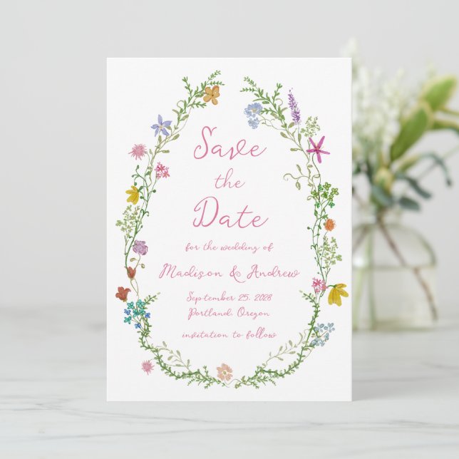 Reserve A Data Casamento de Flores Silvestres no Jardim Caprichos (Em pé/Frente)