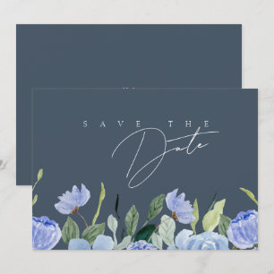 Reserve A Data Casamento de Flores Silvestres Opulência Azul Real