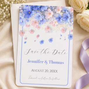 Reserve A Data Casamento de Flores Silvestres Pastel Cottagecore