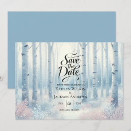 Reserve A Data Casamento de Floresta de Nascimento Azul fosco
