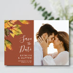 Reserve A Data Casamento de Folhagem Amarelo do Ouro Marrom Elega<br><div class="desc">Elegante Ouro Castanho Amarelo de outono Convite para Casamento Salve o Cartão de Data. Todos os textos estão pré-organizados para que você personalize fácil e rapidamente com seus próprios detalhes.</div>