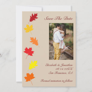 Reserve A Data Casamento de Folhas de Outono