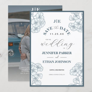 Reserve A Data Casamento de Foto Botânica Elegante Boho Pansy