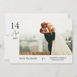 Reserve A Data Casamento de Foto Chic Simples Elegante Salve a Da