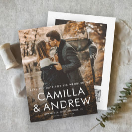 Reserve A Data Casamento de Foto com Código QR 2 do Tipográfico S