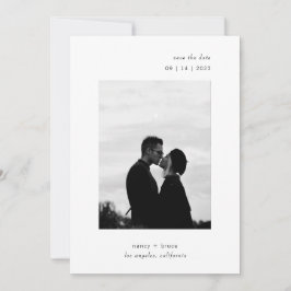 Reserve A Data Casamento de Foto com Código QR Moderno Mínimo