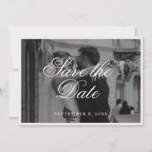 Reserve A Data Casamento de Foto com Estilo Antigo e Elegante