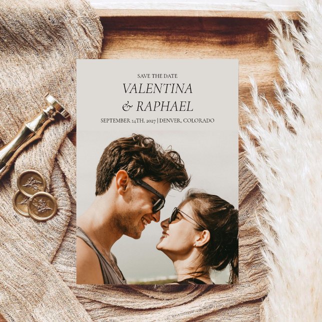 Reserve A Data Casamento de Foto com Letra Caprichosa e Elegante (Criador carregado)