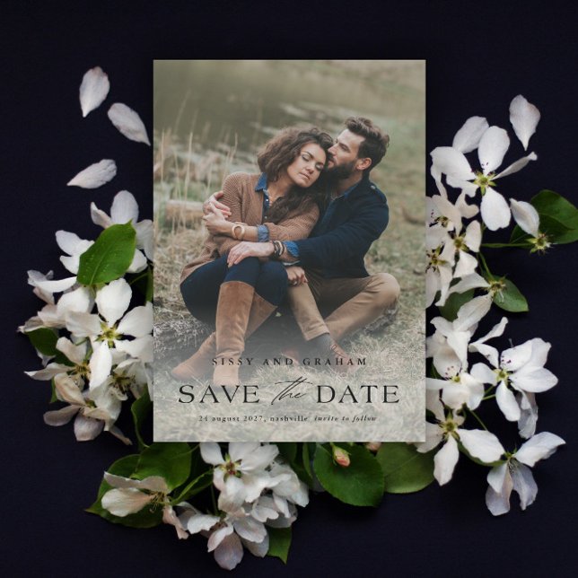 Reserve A Data Casamento de Foto com QR Code Elegante 2  (Criador carregado)