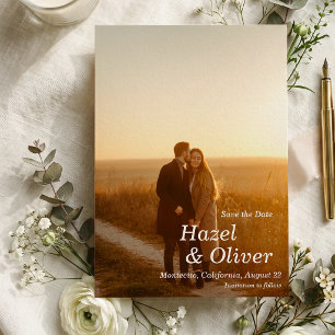Reserve A Data Casamento de Foto com Sobreposição de Tipografia M