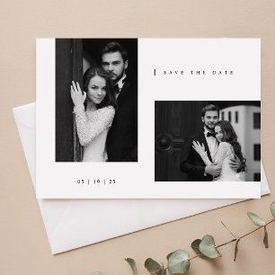 Reserve A Data Casamento de Foto com Tipografia Simples e Elegant