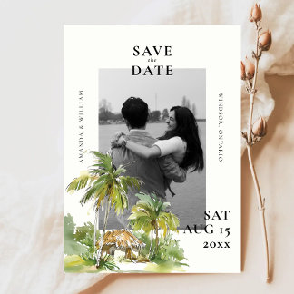 Reserve A Data Casamento de Foto de Destino Tropical