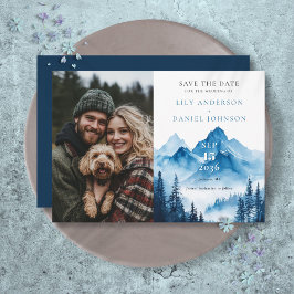 Reserve A Data Casamento de Foto de Montanha Boho Rústica em Aqua
