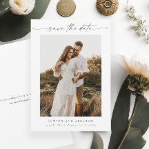 Casamento de Foto de Roteiro Elegante Mínimo