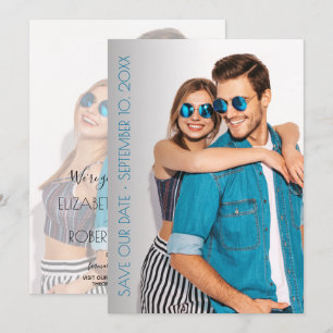 Reserve A Data Casamento de Foto de Script Casual Salvar a Data