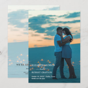 Reserve A Data Casamento de Foto de Script Moderno Salva A Data