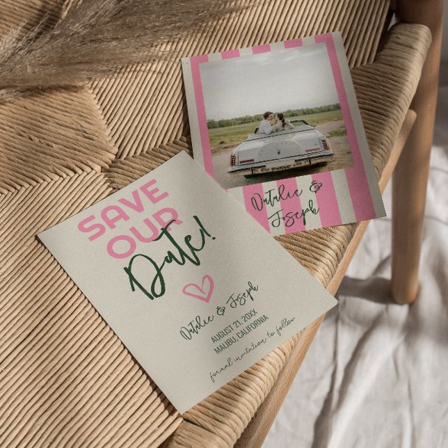 Reserve A Data Casamento de Foto de Verão de Pastel Whimsical (Criador carregado)