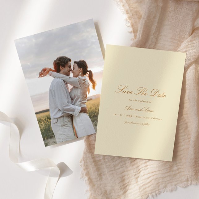 Reserve A Data Casamento De Foto Do Frio Botânico Elegante (Criador carregado)