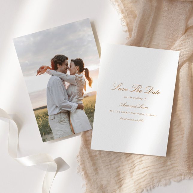 Reserve A Data Casamento De Foto Do Frio Botânico Elegante (Criador carregado)