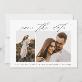 Reserve A Data Casamento de Foto Elegant Script 2