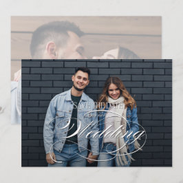 Reserve A Data Casamento de Foto Elegante