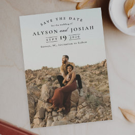 Reserve A Data Casamento de Foto Elegante Clássico