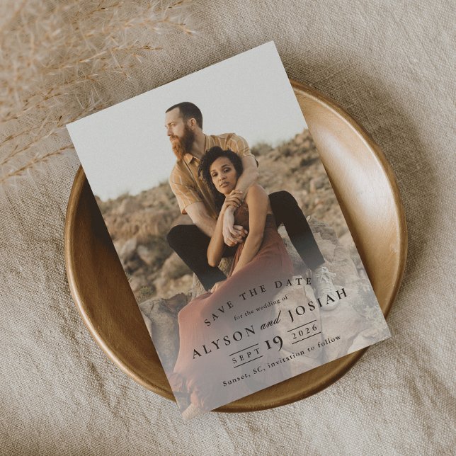 Reserve A Data Casamento de Foto Elegante Clássico (Criador carregado)