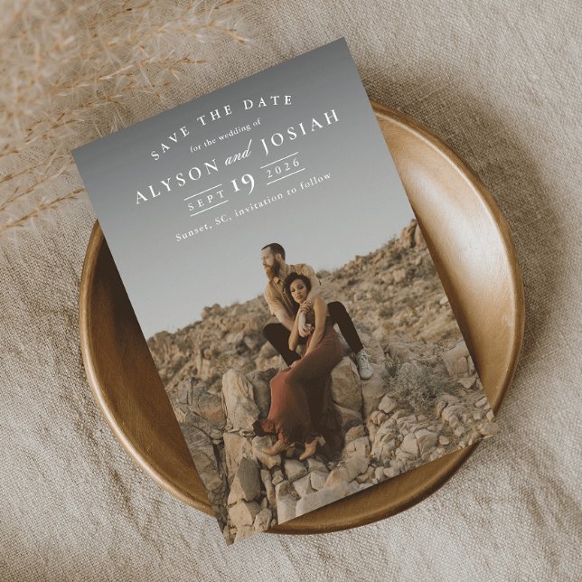 Reserve A Data Casamento de Foto Elegante Clássico (Criador carregado)