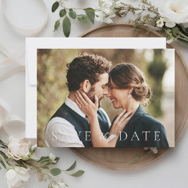 Reserve A Data Casamento de Foto Elegante Clássico
