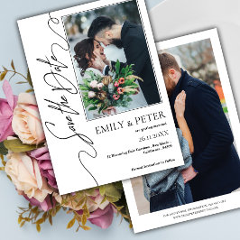 Reserve A Data Casamento de Foto Elegante Clássico 2 Salve a Data