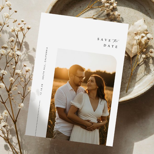 Reserve A Data Casamento de Foto Elegante Moderno (Criador carregado)