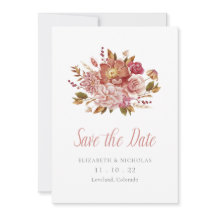 Casamento de Foto Floral em Aquarela Elegante