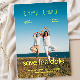 Reserve A Data Casamento de foto minimalista