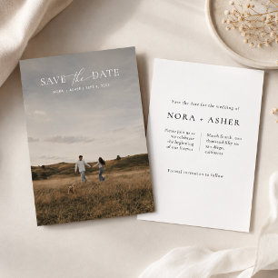 Reserve A Data Casamento de Foto Moderna Minimalista com Sangria