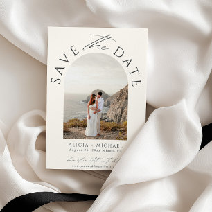 Reserve A Data Casamento de foto moderno creme marfim