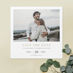 Reserve A Data Casamento de Foto Moderno Elegante Salve a Data