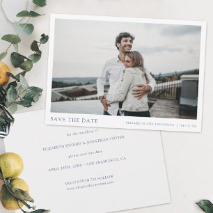 Reserve A Data Casamento de Foto Moderno Elegante Simples Salve A