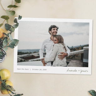 Reserve A Data Casamento de Foto Moderno Simples Na moda Salve A