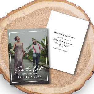 Reserve A Data Casamento de Foto Personalizado Elegante Salve o C