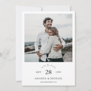 Reserve A Data Casamento de Foto Personalizado Simples e Moderno