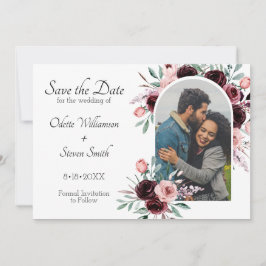 Reserve A Data Casamento De Foto Por Aquarela Da Burgundy