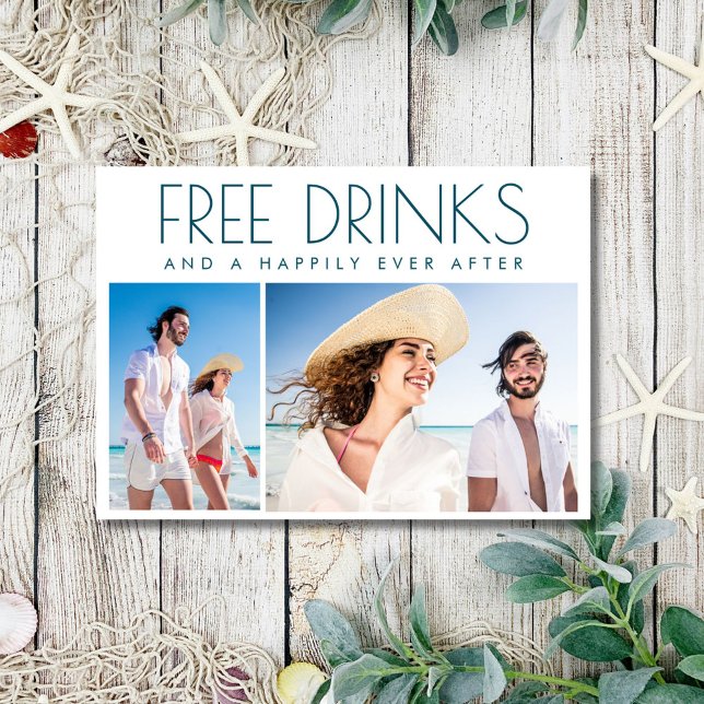 Reserve A Data Casamento de Foto Praia da Costa do Mar (Coastal Seaside Photo Beach Wedding Save The Date)