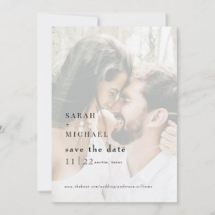 Reserve A Data Casamento de Foto Sem Mutação Contemporâneo Salvar
