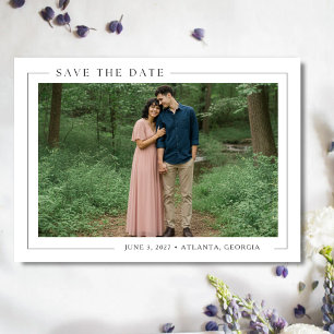 Reserve A Data Casamento de Foto Simples e Elegante