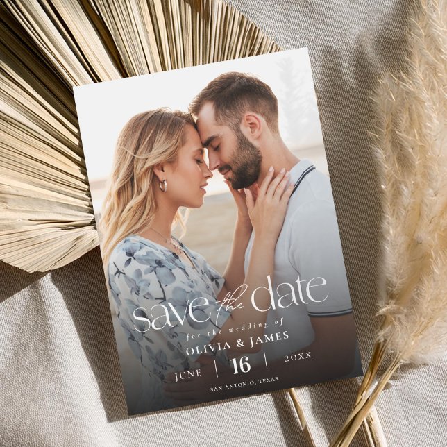 Reserve A Data Casamento de Foto Simples Moderno 2 Salve a Data (Criador carregado)